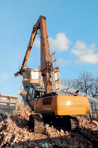 CASE HIGH-REACH KOMBIAUSRÜSTUNG IM EINSATZ BEI DER PAUL KAMRATH INGENIEURRÜCKBAU GMBH